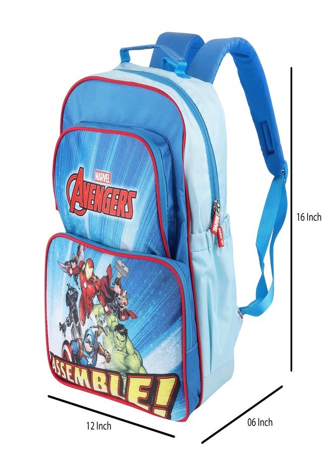 Marvel Press Marvel Avengers Kids School Backpack - Superhero Mini Bag for Boys & Girls (Ages 8-12) | Blue Toddler Backpack with Avengers Print & Bonus Stickers | Lightweight & Durable for School or Travel - Image 3